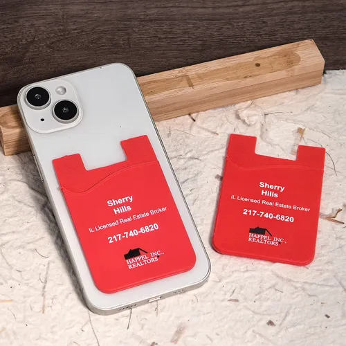 Silicone Phone Wallet Card Holder - Imprint Now - CA