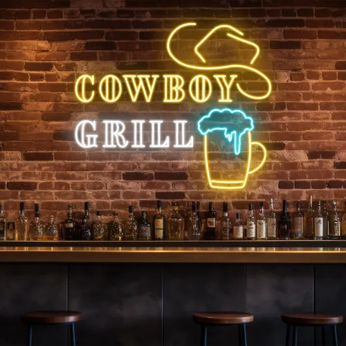 Cowboy Grill Neon Sign - Imprint Now - CA