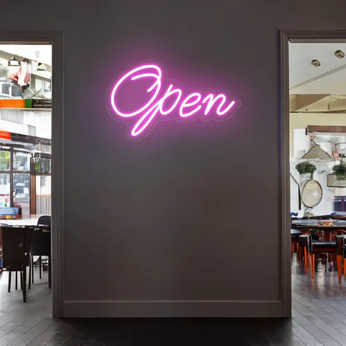 Open Script Neon Sign - Imprint Now - CA