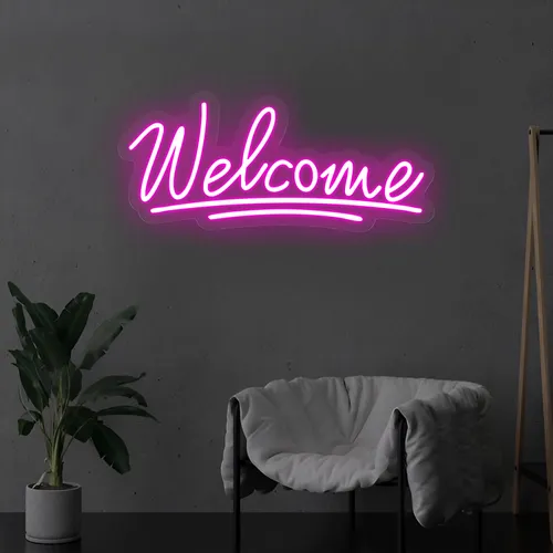 Welcome Underline Neon Sign - Imprint Now - CA