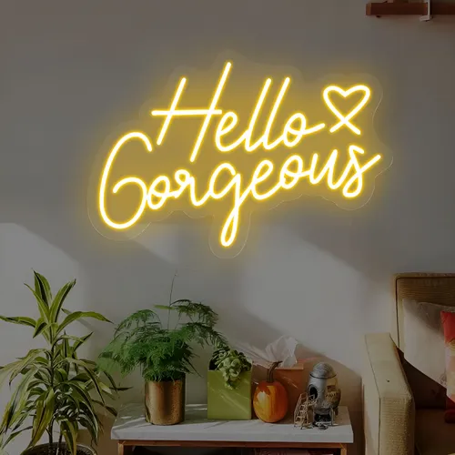 Hello Gorgeous Neon Sign - Imprint Now - CA