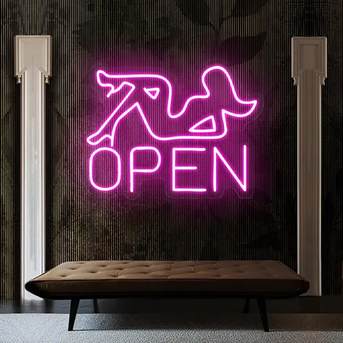 Open With Pin-Up Neon Sign - Imprint Now - CA