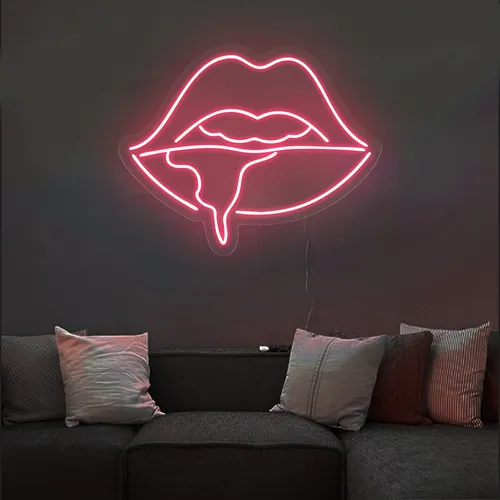 Dripping Lips Neon Sign - Imprint Now - CA