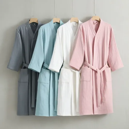 4 Layer Gauze Cotton Bathrobes - Imprint Now - CA