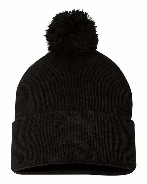 12" Pom-Pom Cuffed Beanie - Imprint Now - CA