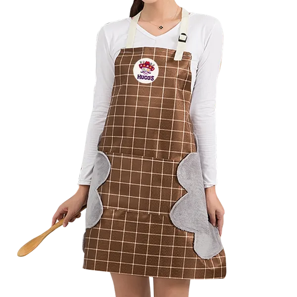 Striped Plaid Hand Wiping Apron - Imprint Now - CA