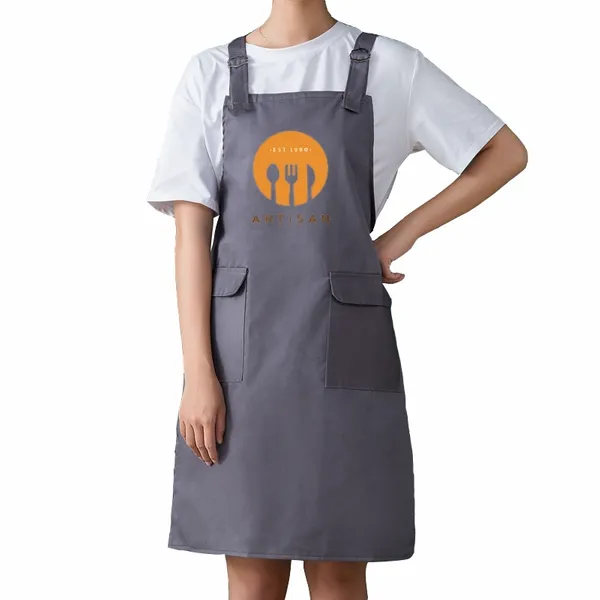 Double Shoulder Strap Pocket Apron - Imprint Now - CA