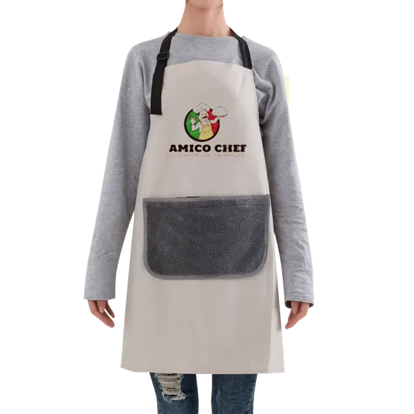 Floral Apron with Hand Wiping Pocket - Imprint Now - CA