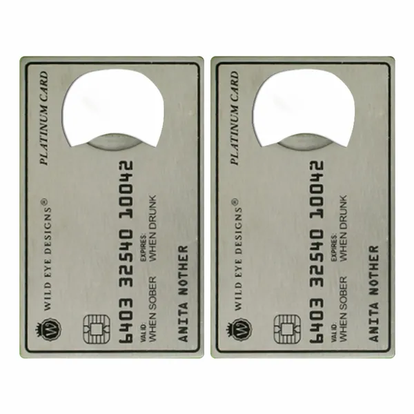 Platinum Card Shaped Bottle Opener - Imprint Now - CA