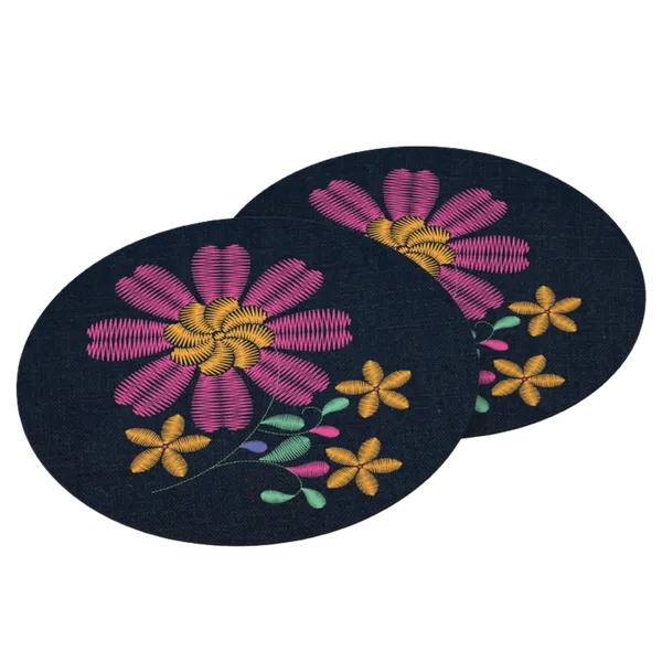 Cotton & Linen Embroidered Coasters