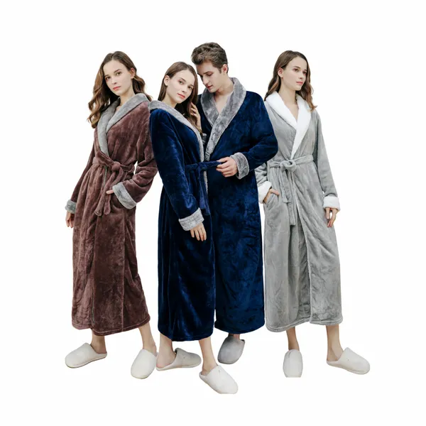 Stylish Custom Contrast Fleece Bathrobes - Imprint Now - CA