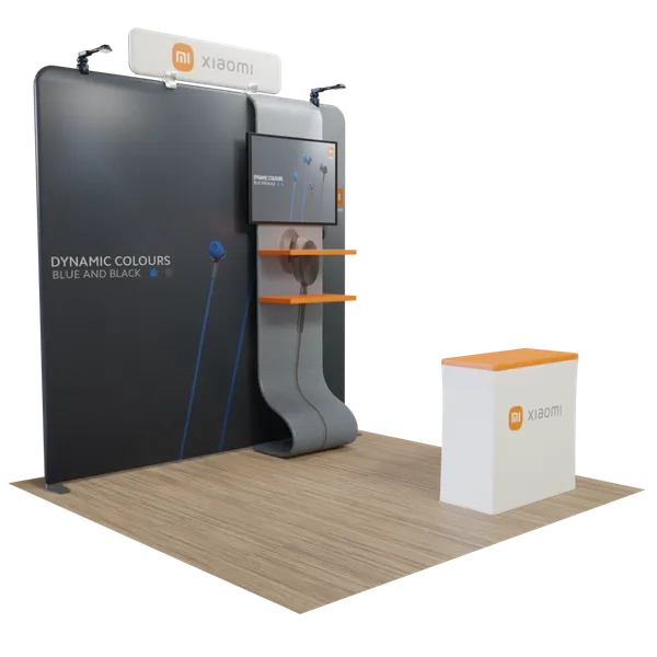 3 m x 3 m Straight  Media Display - Imprint Now - CA