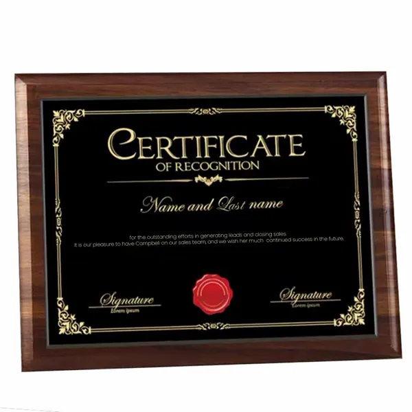 Wood Frame Certificate