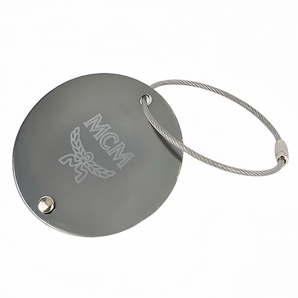 Round Aluminium Luggage Tag