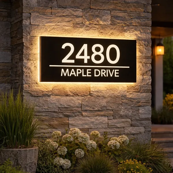 Backlit House Signs