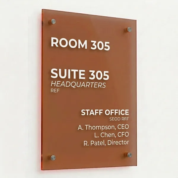 Colourful Acrylic Door Signs