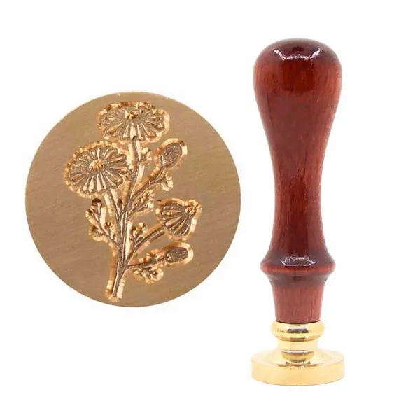Beechwood Handle Wax Seal Stamps