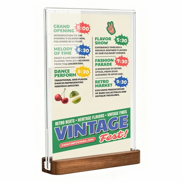 Sapele Wood Desktop Display - Imprint Now - CA