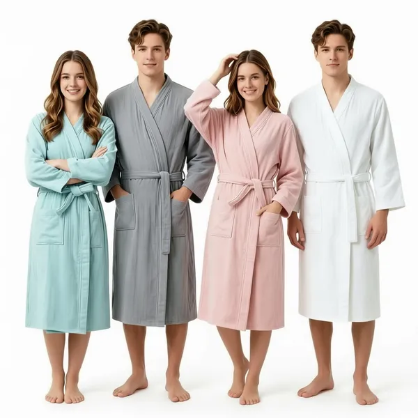 4 Layer Gauze Cotton Bathrobes - Imprint Now - CA