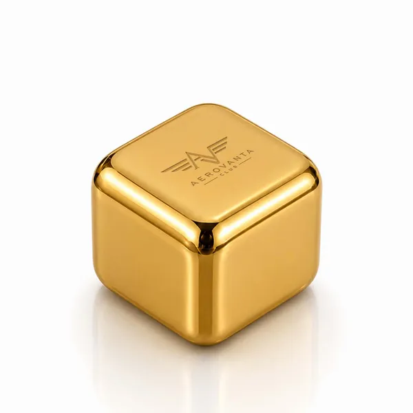 Gold Stainless Steel Ice Cubes