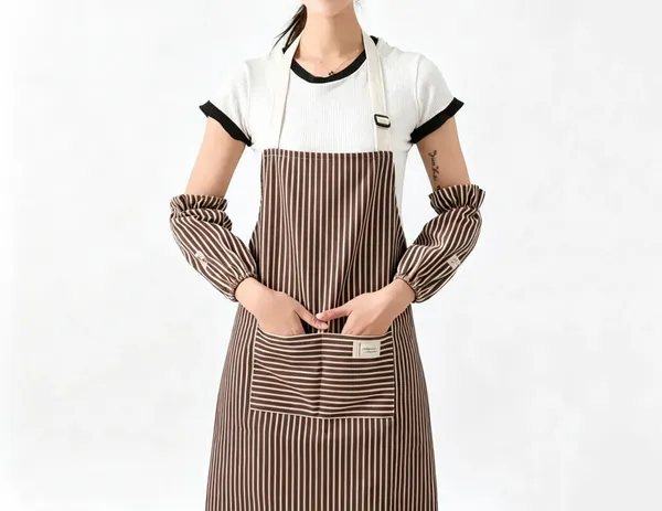 Striped Cotton and Linen Apron - Imprint Now - CA