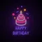 Happy Birthday with Cake Neon Sign - Imprint Now - CA