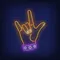 Rock Gesture Neon Sign - Imprint Now - CA