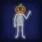Skeleton with Pumpkin Head Neon Sign - Imprint Now - CA
