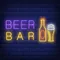 Beer & Bar with Bottle & Glass Neon - Imprint Now - CA