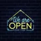 We Are Open Blue and Yellow Neon Sign - Imprint Now - CA
