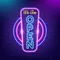 We are Open Vertical Neon Sign - Imprint Now - CA