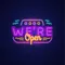We're Open with Wave Lines Neon Sign - Imprint Now - CA