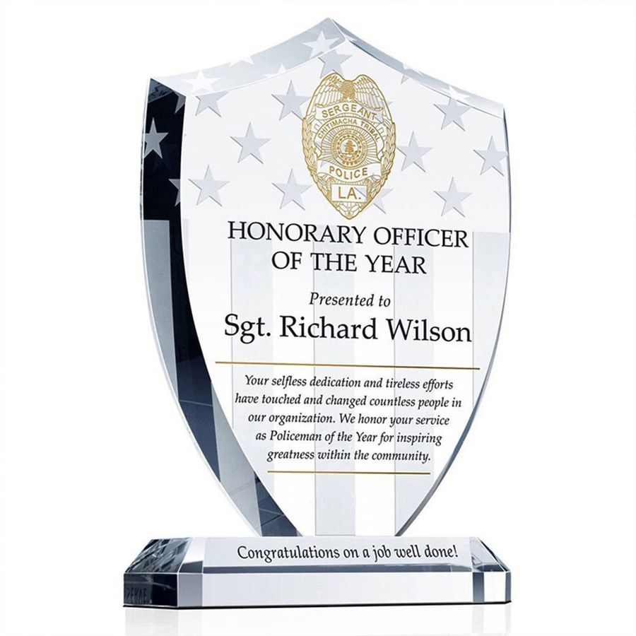Shield Crystal Trophy - Imprint Now - CA