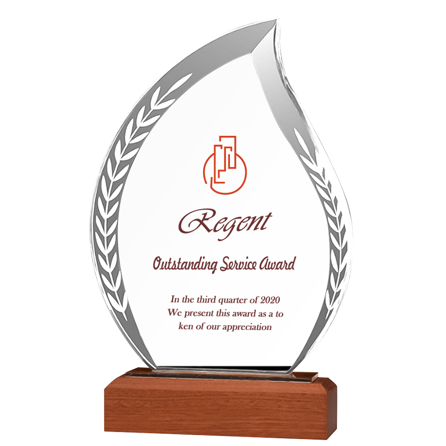 Droplet Crystal Trophy - Imprint Now - CA