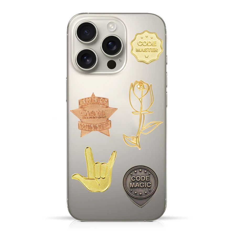 Phone Metal Badge Stickers - Imprint Now - CA