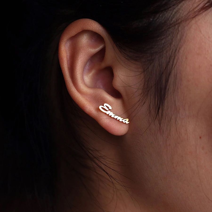 Die Struck Metal Earrings - Imprint Now - CA