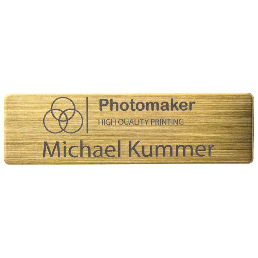 Engraved Metal Name Badges - Imprint Now - CA
