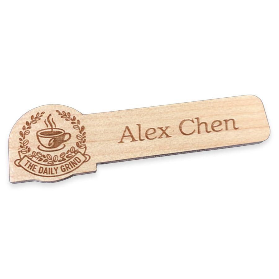 Wooden Name Badges - Imprint Now - CA