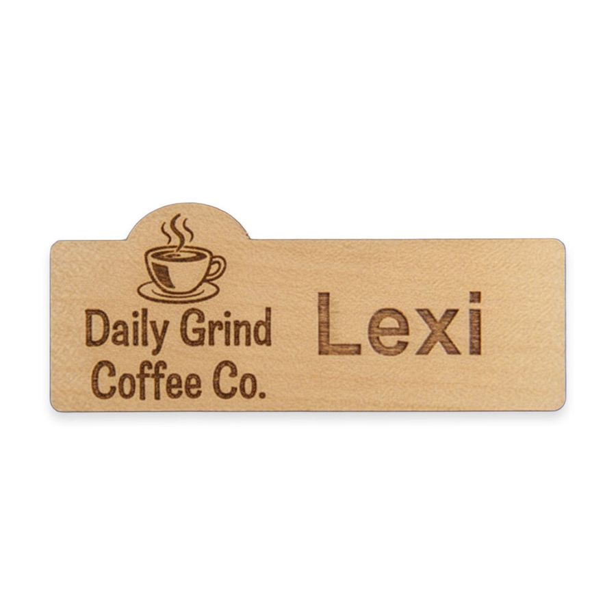 Wooden Name Badges - Imprint Now - CA