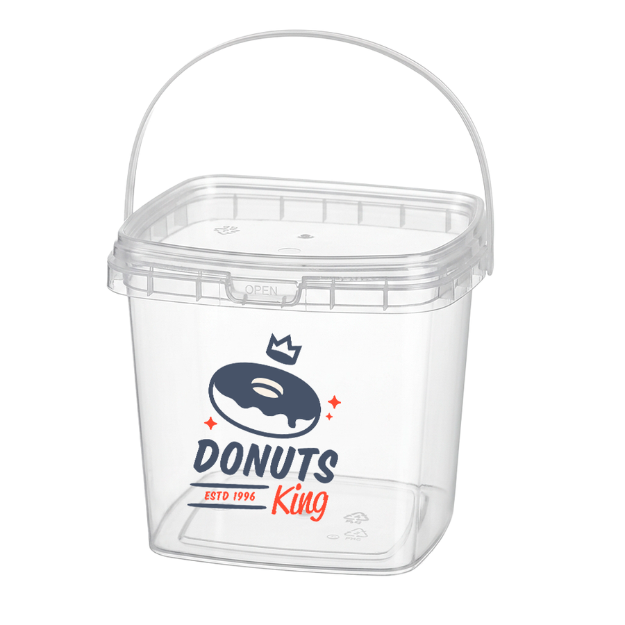 Square Transparent Drink Buckets - Imprint Now - CA