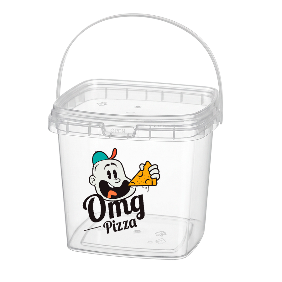 Square Transparent Drink Buckets - Imprint Now - CA