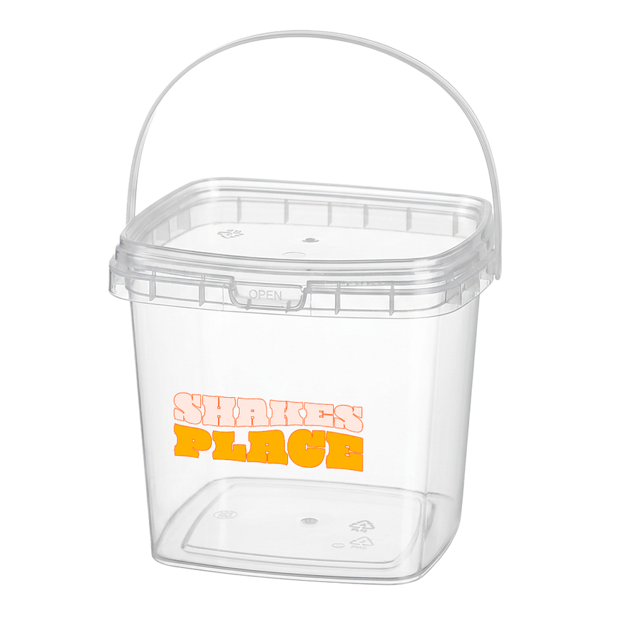 Square Transparent Drink Buckets - Imprint Now - CA