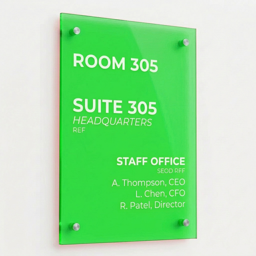 Colourful Acrylic Door Signs - Imprint Now - CA
