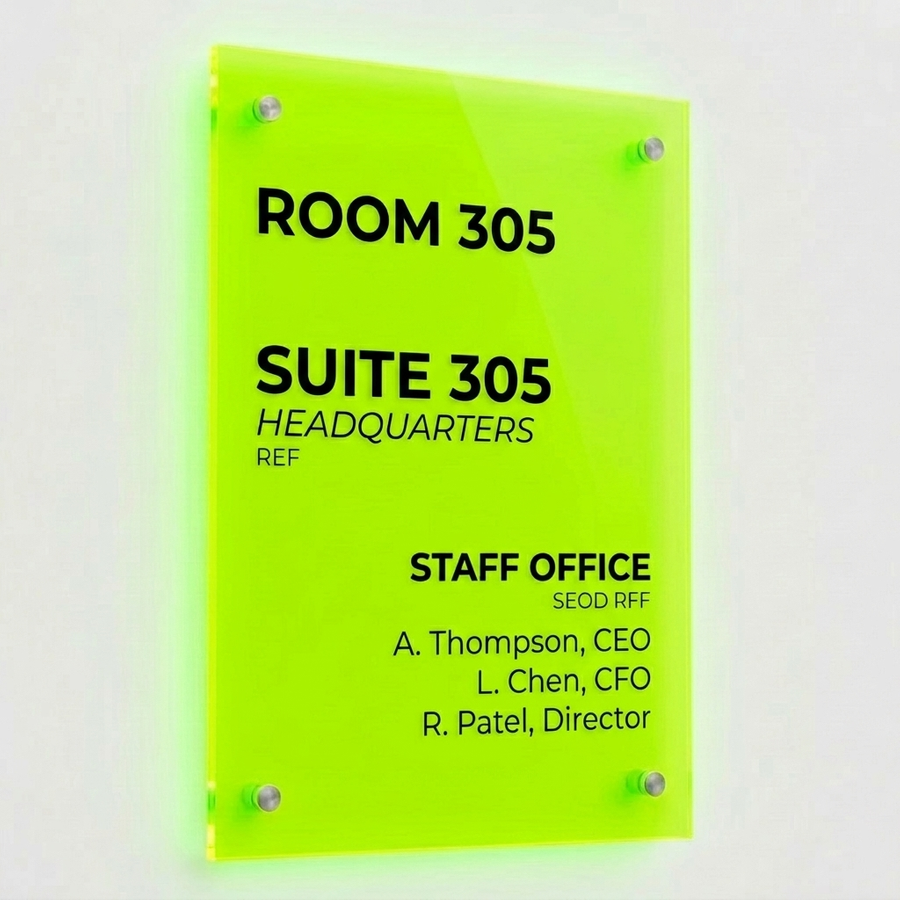 Colourful Acrylic Door Signs - Imprint Now - CA