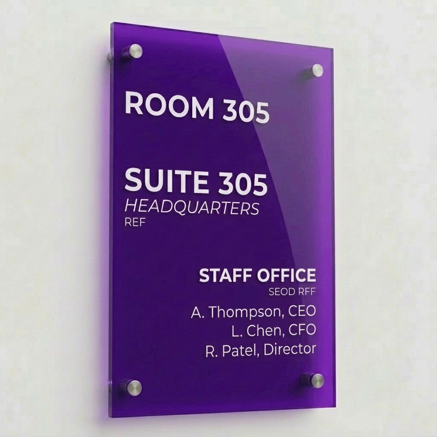 Colourful Acrylic Door Signs - Imprint Now - CA