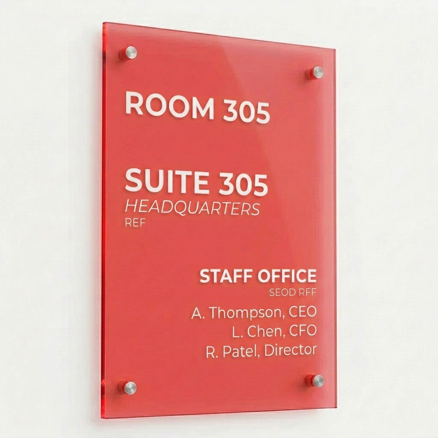 Colourful Acrylic Door Signs - Imprint Now - CA