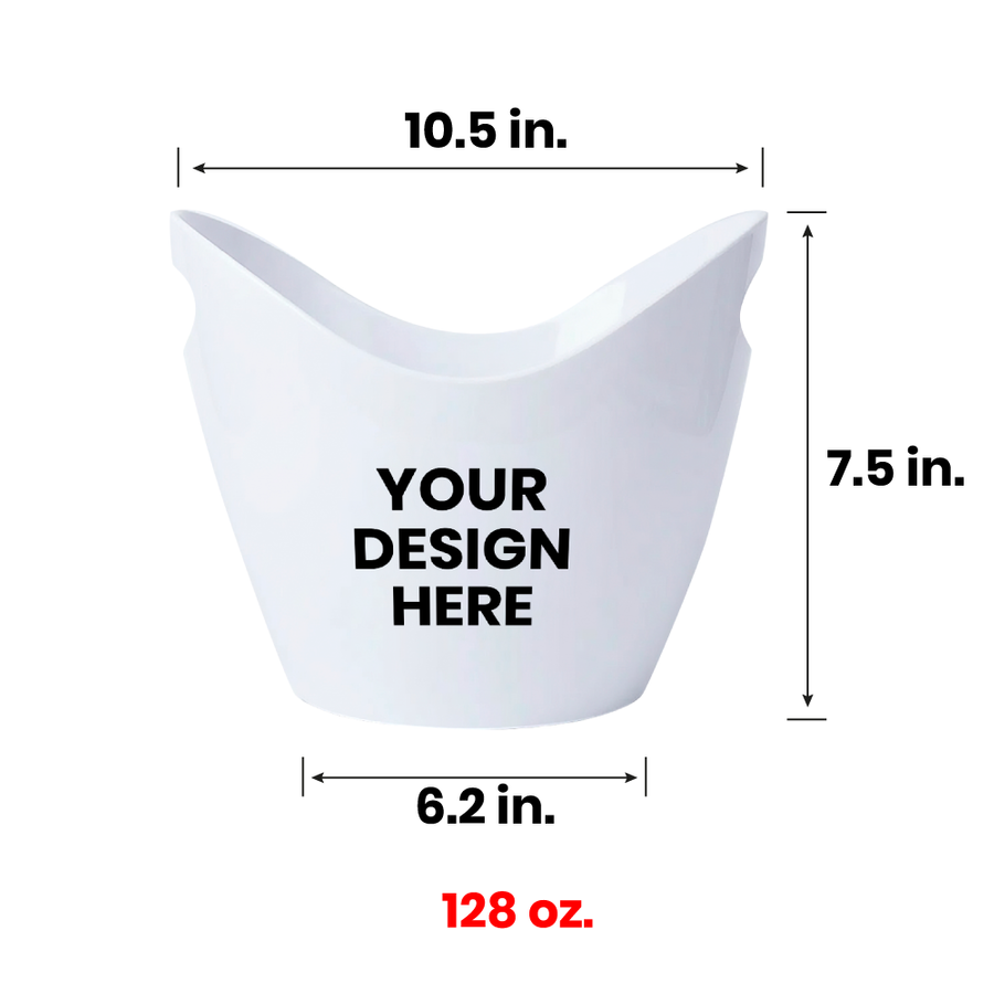 Curved Dual-Handle Drink Buckets - Imprint Now - CA