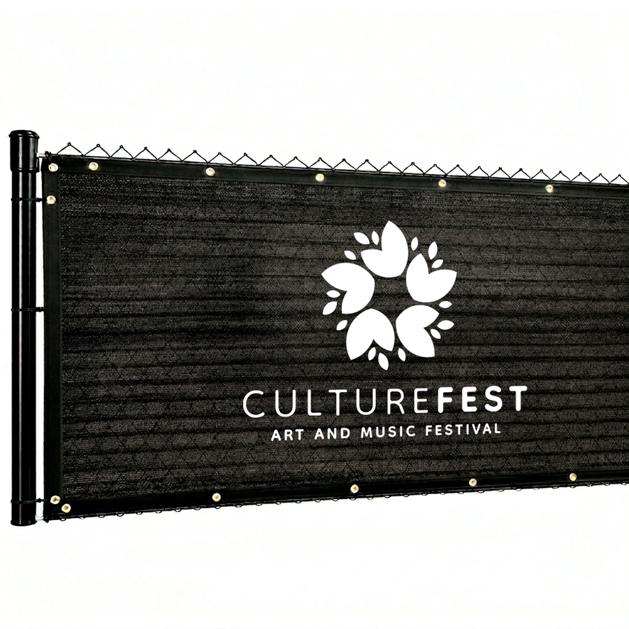 Custom 90% Blockage Fence Screen - Imprint Now - CA
