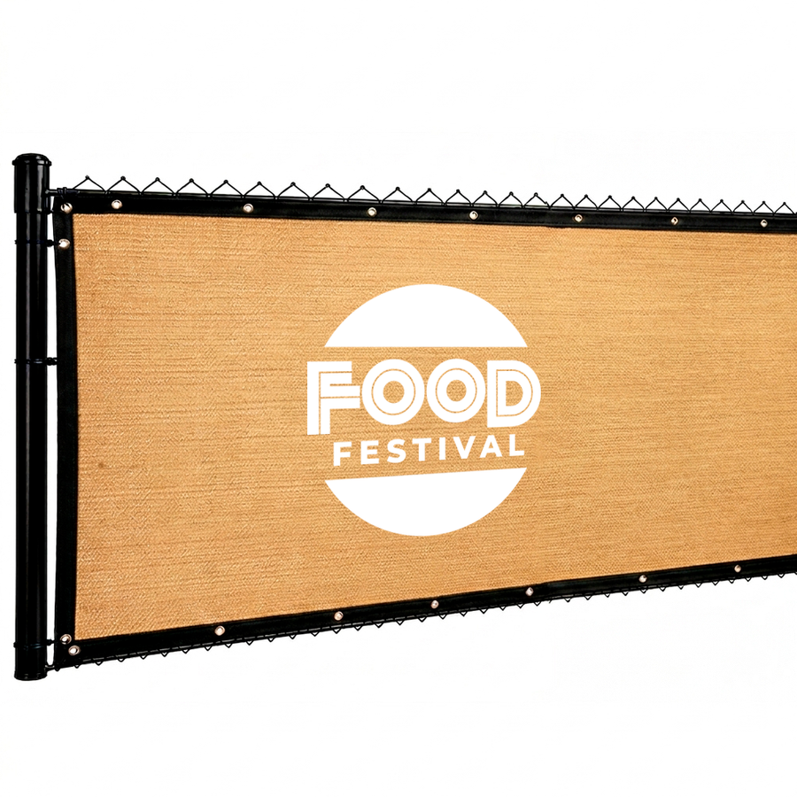 Custom 98% Blockage Fence Screen - Imprint Now - CA
