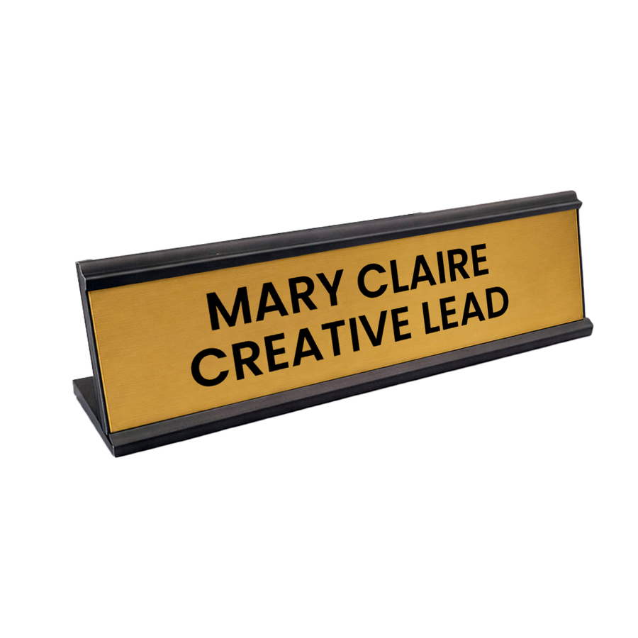 Metal Desktop Name Badges - Imprint Now - CA